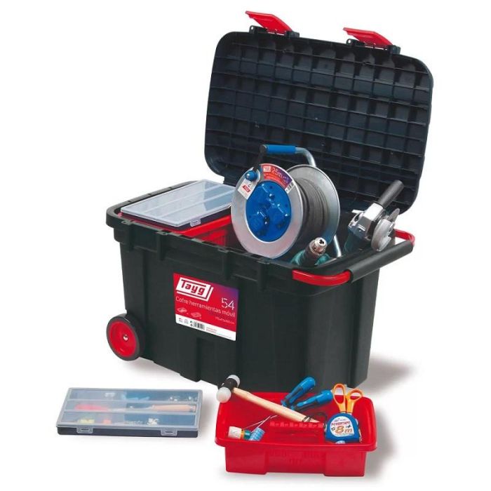 Tayg 154003 Cofre de Herramientas con 2 Estantes, 2 Bandejas, Nº54, 775x475x493mm, 105L
