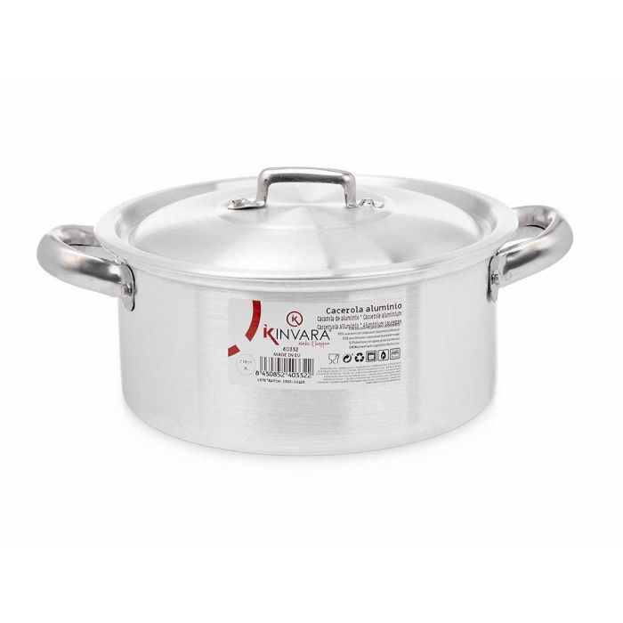 Cacerola Aluminio 18 Cm 2L Kinvara (10 Unidades) 2 Cacerola Aluminio 18 Cm 2L Kinvara (10 Unidades) 2