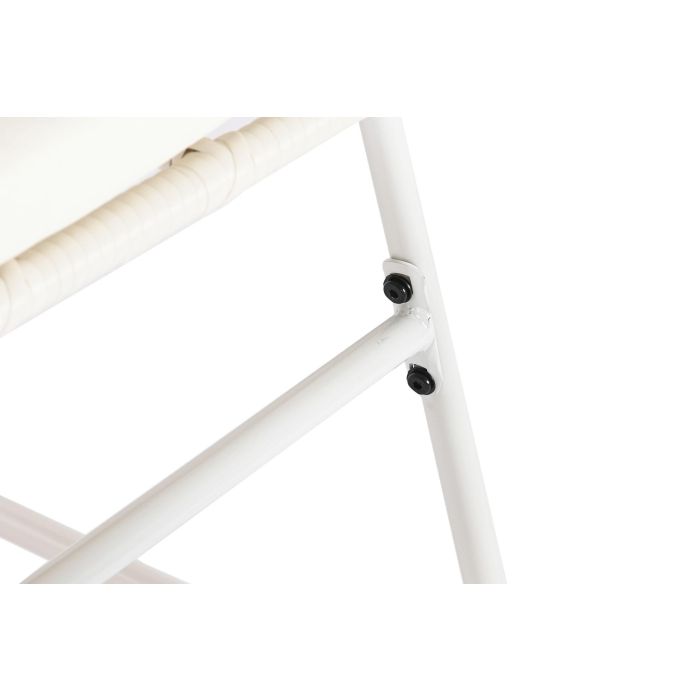 DKD Home Decor Sofá para Terraza y Jardín Blanco Ratán Sintético 74x84x124 cm Set de 4 5