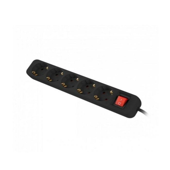 Lanberg PS1-05F-0300-BK Base Múltiple 5 Salidas AC Tipo F, 3m Cable, Interior, Negro, 2500W 1 Lanberg PS1-05F-0300-BK Base Múltiple 5 Salidas AC Tipo F, 3m Cable, Interior, Negro, 2500W 1