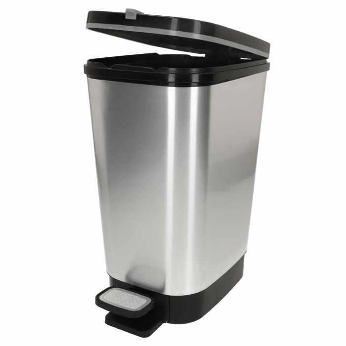 Cubo de basura Curver Gris Plástico 45 L (3 Unidades) 6 Cubo de basura Curver Gris Plástico 45 L (3 Unidades) 6