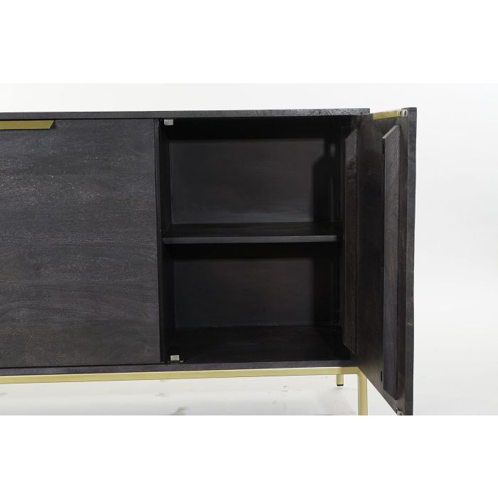 Buffet Moderno DKD Home Decor Negro Dorado 41 x 77 x 145 cm 4