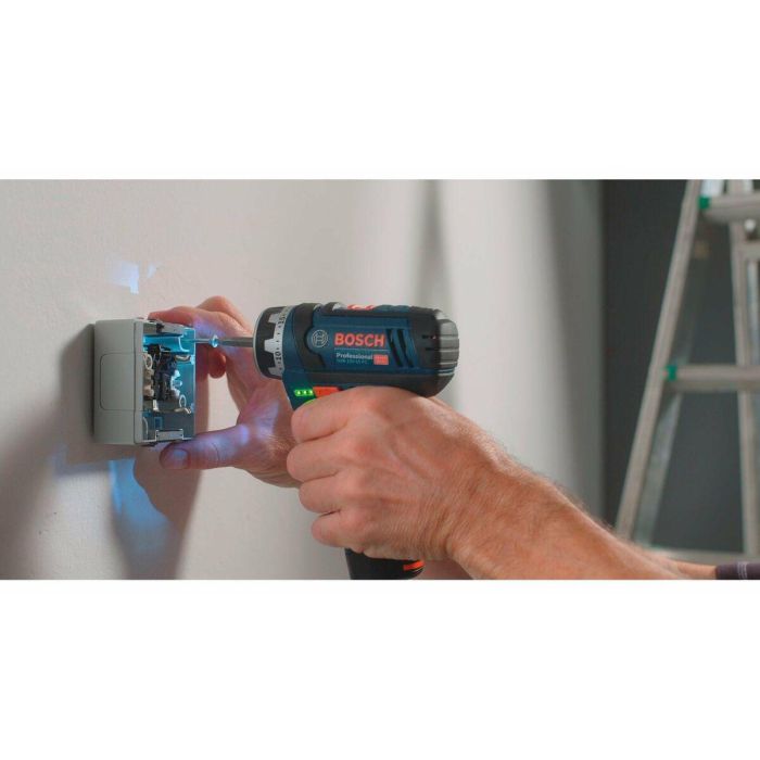 Bosch Professional GSR 12V-15 FC Taladro Atornillador 12V Sistema Flexiclic con 2 Baterías 2,0Ah y Cargador GAL 1230 CC 2