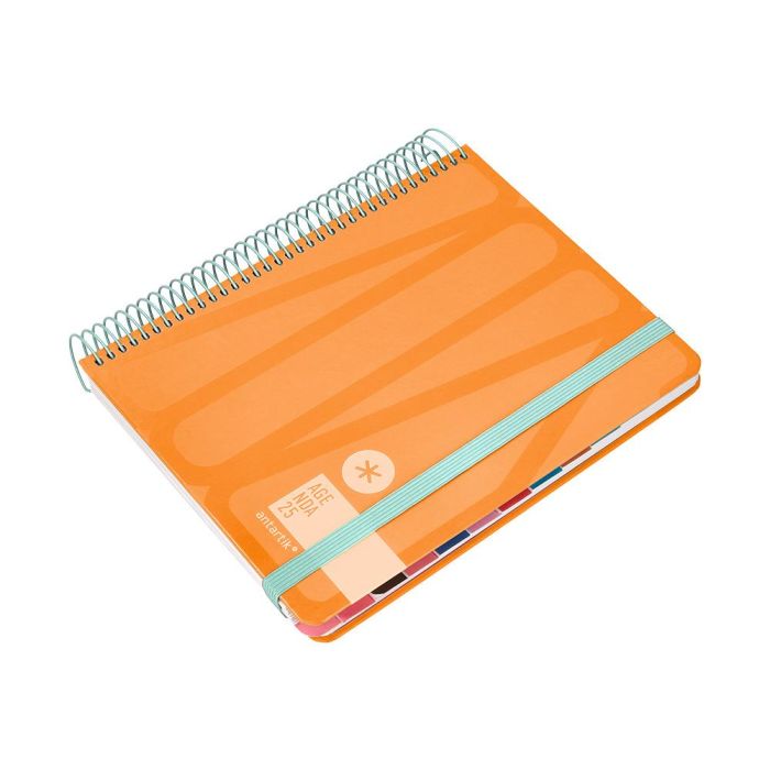 Agenda Espiral Antartik Bold A5+ 2025 Dia Pagina Colores Azul Y Melocoton Surtidos Papel 80 gr 8 unidades 5