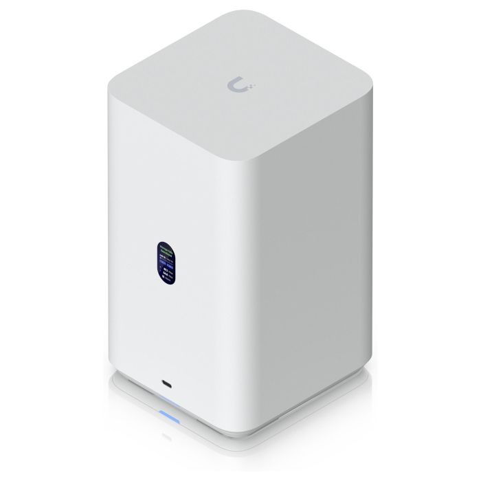 Ubiquiti UNAS-2-W NAS de escritorio 2-bay, procesador Cortex-A57 quad-core 1.7 GHz, 4 GB RAM, 2.5 GbE, compatible con RAID 1, color blanco