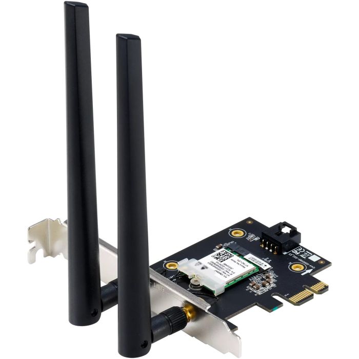 Asus PCE-AXE5400 Adaptador WiFi 6E PCIe Bluetooth 5.2 Tri-Banda (2.4/5/6GHz) 160MHz WPA3 OFDMA MU-MIMO para PC 3