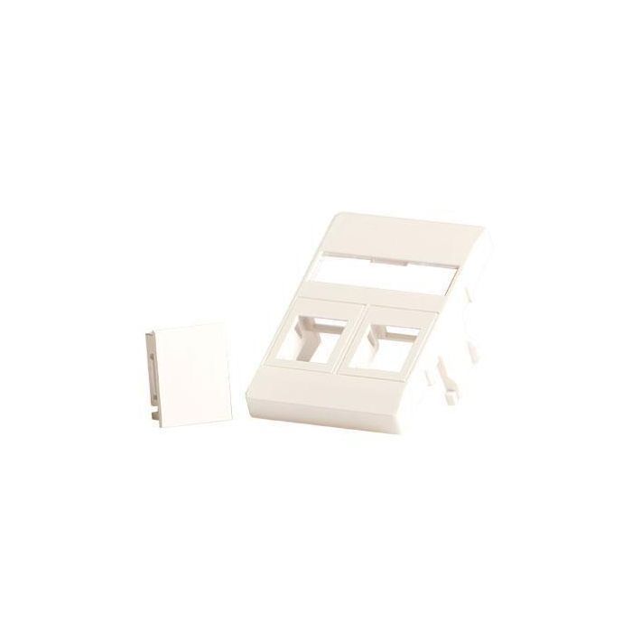 Lanview Wall plate 2 x keystone for 50 x 75 mm Clickline outlet white Lanview Wall plate 2 x keystone for 50 x 75 mm Clickline outlet white