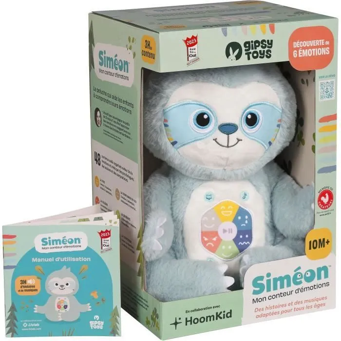 Gipsy Toys GIP3268060563058 Peluche Parlante Siméon el Cuentacuentos de las Emociones Verde Agua 28cm 1 Gipsy Toys GIP3268060563058 Peluche Parlante Siméon el Cuentacuentos de las Emociones Verde Agua 28cm 1