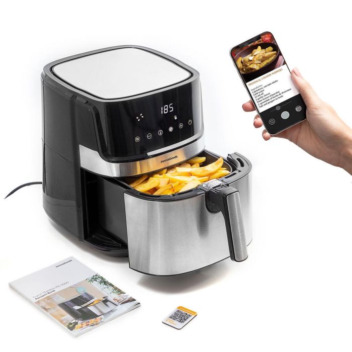 Freidora de Aire InnovaGoods Fryinn Pro 5500 Negro 1700 W 5,5 L Acero Inoxidable 4 Freidora de Aire InnovaGoods Fryinn Pro 5500 Negro 1700 W 5,5 L Acero Inoxidable 4