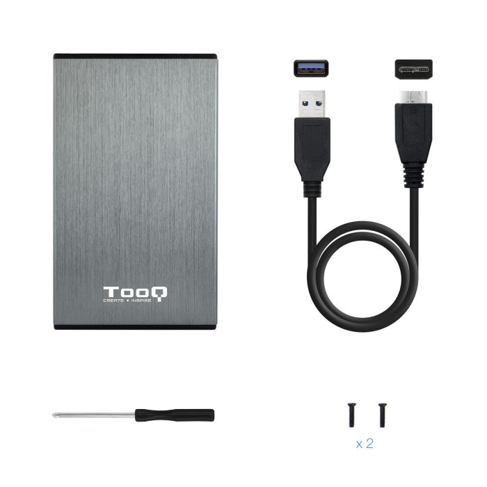 TooQ TQE-2527G Caja Externa USB 3.1 Gen 1 para Disco Duro HDD/SSD 2.5" SATA I/II/III hasta 4TB Aluminio Gris Compatible Windows Mac Linux 5 TooQ TQE-2527G Caja Externa USB 3.1 Gen 1 para Disco Duro HDD/SSD 2.5" SATA I/II/III hasta 4TB Aluminio Gris Compatible Windows Mac Linux 5