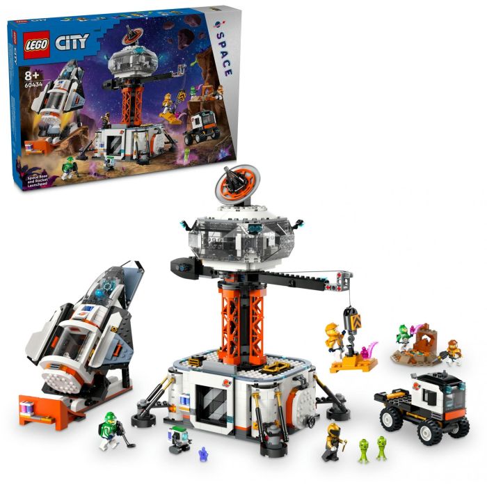 Lego City Base Espacial Y Plataforma de Lanzamiento 60434 - Set de Exploración Espacial con Nave, 6 Minifiguras y Robot 10 Lego City Base Espacial Y Plataforma de Lanzamiento 60434 - Set de Exploración Espacial con Nave, 6 Minifiguras y Robot 10