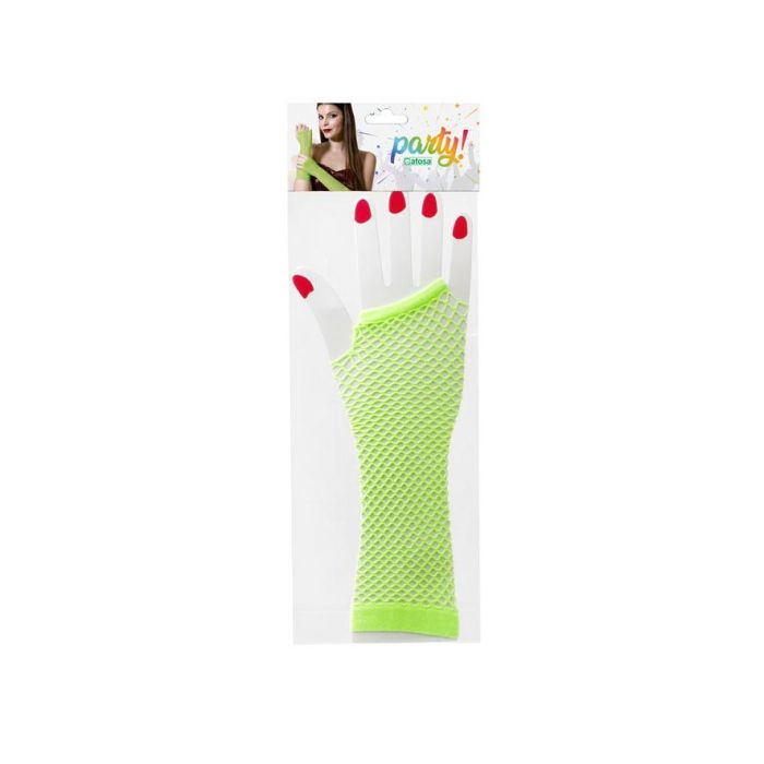 Guantes Rejilla Verde Mujer Adulto 1