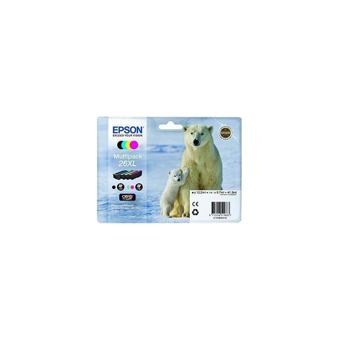 Epson Multipack Bk-C-M-Y Claria Premium Xp 510 520 600 605 610 615 620 625 700 710 720 800 810 820 - 26XL Alta Capacidad Epson Multipack Bk-C-M-Y Claria Premium Xp 510 520 600 605 610 615 620 625 700 710 720 800 810 820 - 26XL Alta Capacidad