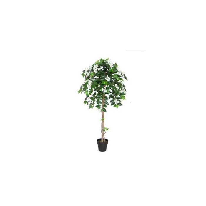 DKD Home Decor Planta Artificial Decorativa Verde Blanco de PE, 150 cm Alto x 60 cm Ancho x 60 cm Fondo, Pack 2 Unidades