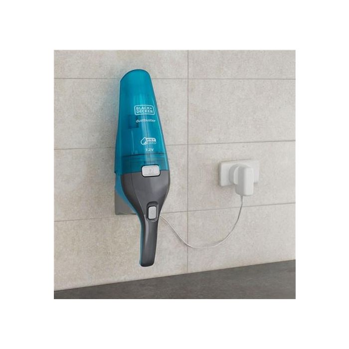 Black+Decker WDC-215-WA Aspirador de mano sin cable 7.2V. Recogetodo Dustbuster aspira líquidos y sólidos con batería de Litio 8