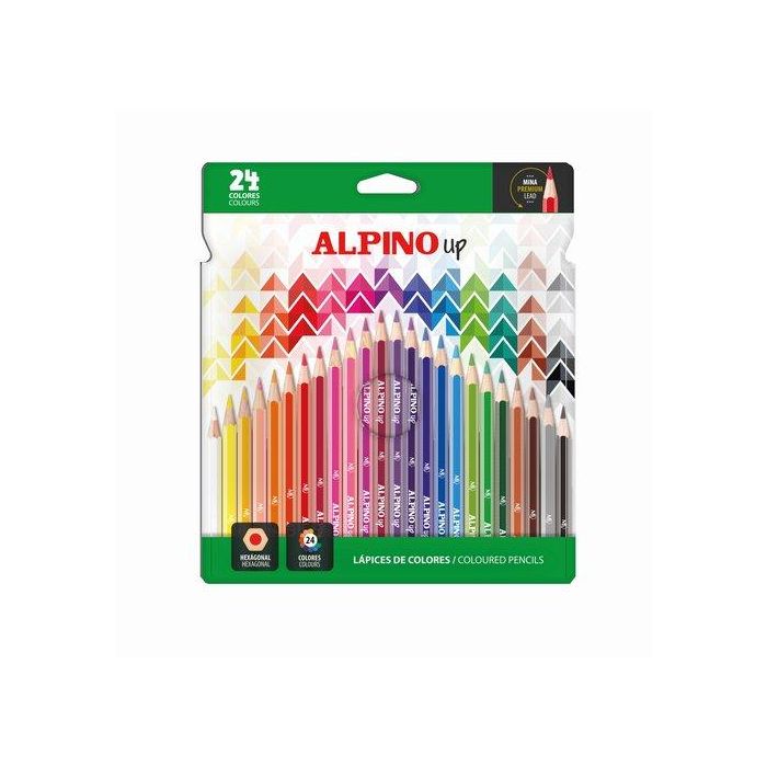Alpino Lápices de colores premium mina extra cubriente, surtidos, caja de 24 unidades