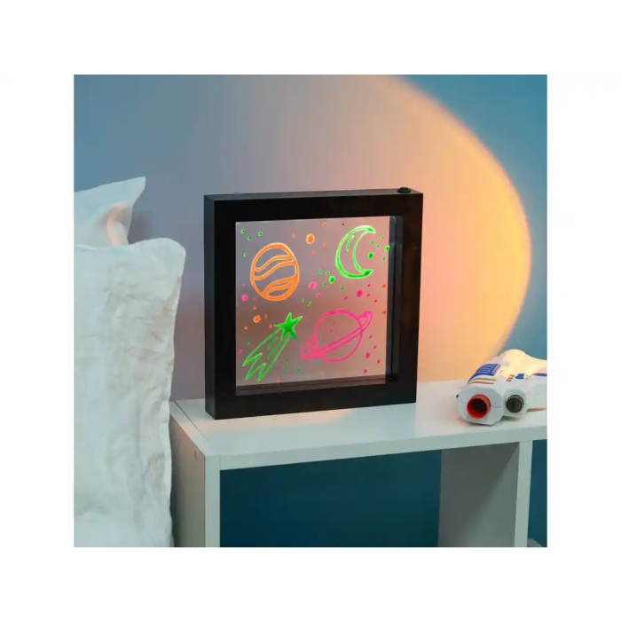 Wondee Marco de mensajes con efecto luz neón iluminado 235x42x245 mm 6