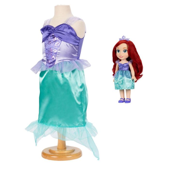Muñeca Ariel + Disfraz La Sirenita Disney 38cm 2
