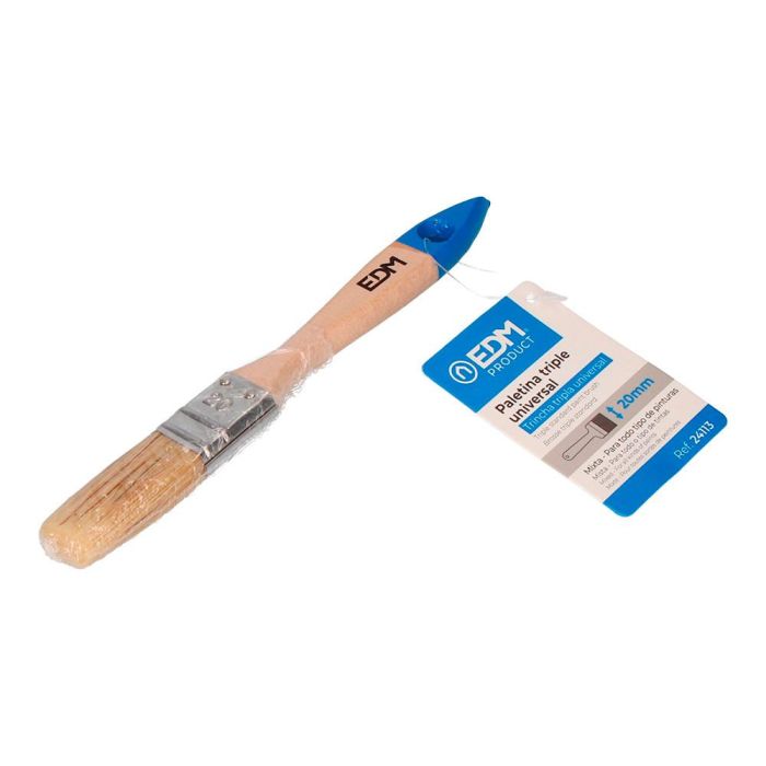 Edm Paletina Triple Standard 20 mm para Preparación de Superficie, Todo Tipo de Pinturas y Barnices, Mango Ergonómico 1 Edm Paletina Triple Standard 20 mm para Preparación de Superficie, Todo Tipo de Pinturas y Barnices, Mango Ergonómico 1