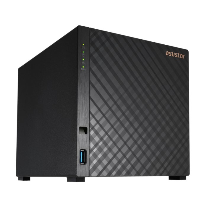 ASUSTOR AS1104T NAS Compacto para PyMEs - ARM RTD1296 1.4GHz, 1 GB DDR4, 0 TB, ADM, Negro 1