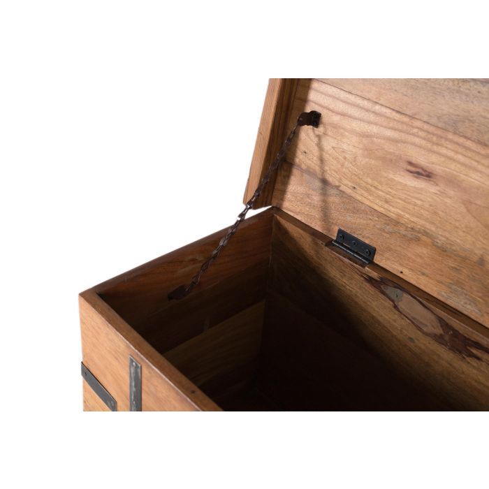 Giner Y Colomer Baúl de Madera Reciclada con Apertura Superior y Herrajes Metálicos 4