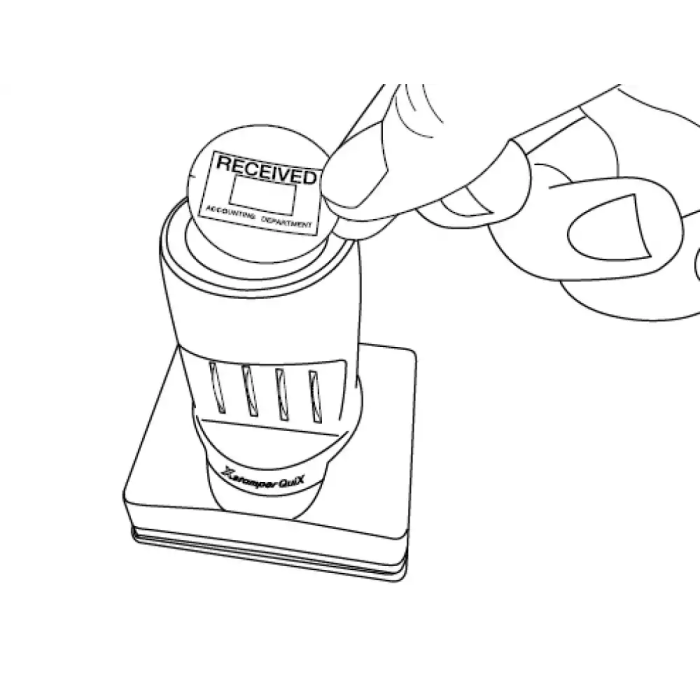 X'stamper Sello Personalizable con Fechador Color Negro 34x54 mm Q82 4