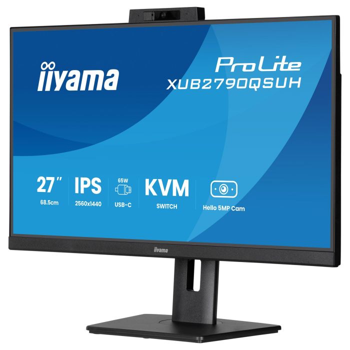 Iiyama ProLite XUB2790QSUH 68.6 cm (27") QHD IPS 2560x1440, 100Hz, 0.4ms, FreeSync, USB-C 65W, KVM, Altavoces, Negro Iiyama ProLite XUB2790QSUH 68.6 cm (27") QHD IPS 2560x1440, 100Hz, 0.4ms, FreeSync, USB-C 65W, KVM, Altavoces, Negro