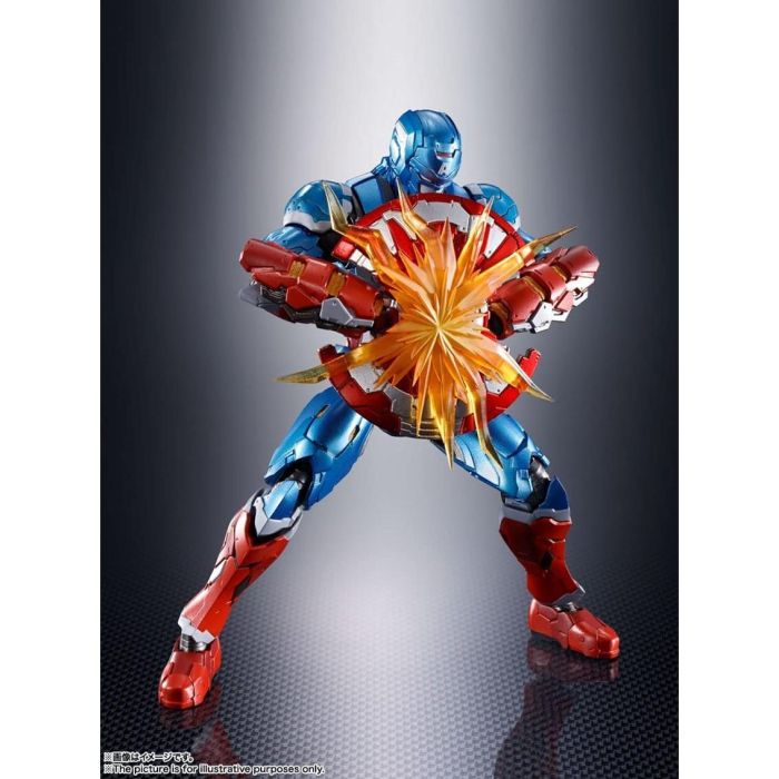 Tamashii Nations Figura Marvel Tech On Avengers Capitán América Edición Eiichi Shimizu 15.5cm S.H.Figuarts Collaboration 8