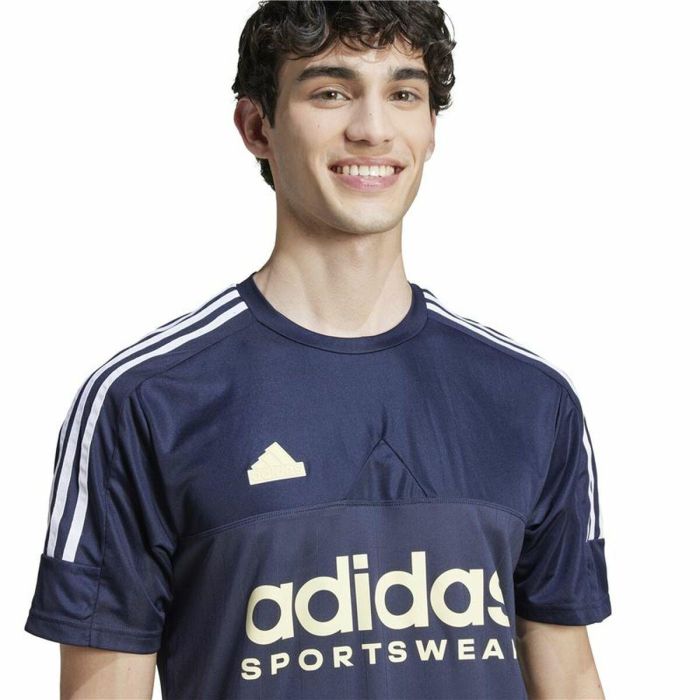 Camiseta de Manga Corta Hombre Adidas Tiro Azul 2