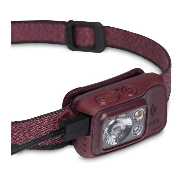 Black Diamond Spot 400-R Frontal Recargable 400 Lúmenes, Color Burdeos, Resistente al Agua IP67 Black Diamond Spot 400-R Frontal Recargable 400 Lúmenes, Color Burdeos, Resistente al Agua IP67