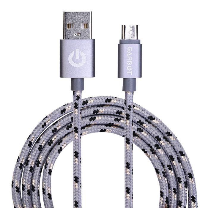 Garbot Grab&Go 1m Braided Micro-USB Cable, Silver Garbot Grab&Go 1m Braided Micro-USB Cable, Silver