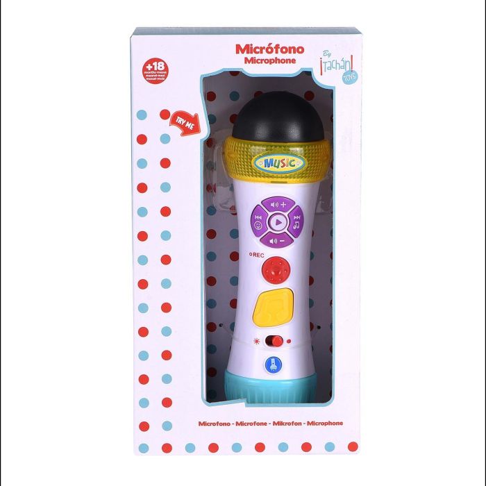 Tachan Micrófono Musical con Grabación LS7810 Tachan para Niños, Efectos, Melodías y Luces - +18 Meses 2