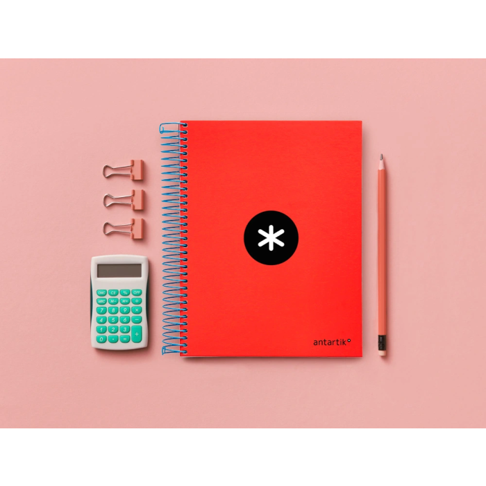 Antartik Cuaderno Espiral A5 Micro Tapa Forrada 120 Hojas 90gr Cuadro 5mm Colores Surtidos 10