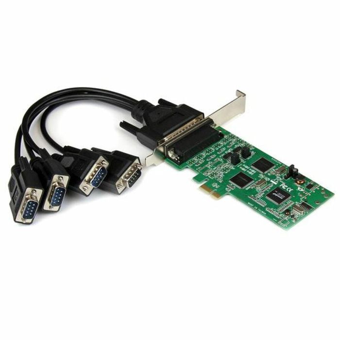 StarTech.com Tarjeta Adaptadora PCI Express 4 Puertos Serie RS232 RS422 RS485 DB9 para Conectividad Industrial 1