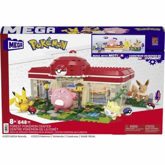 Centro Pokemon Del Bosque - Mega - Hnt93 - Ladrillos de Construcción con Licencia Megabloks 3