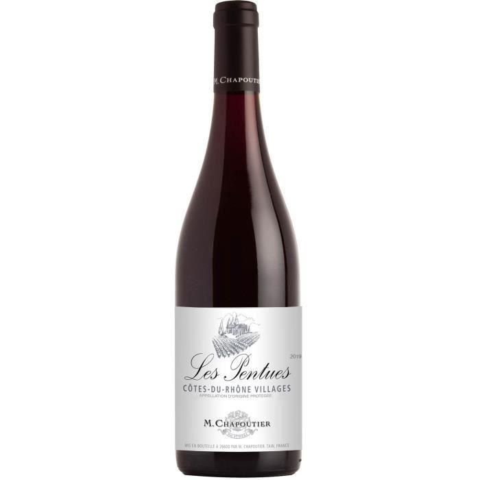 M. Chapoutier Les Pentues 2019 Côtes du Rhône Villages - Vino tinto del Valle del Ródano