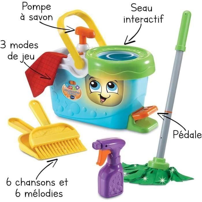 VTech Carrito de limpieza Little Magi'clean 1,2,3 Imitate Me - Juguete musical con accesorios para niños 3 VTech Carrito de limpieza Little Magi'clean 1,2,3 Imitate Me - Juguete musical con accesorios para niños 3