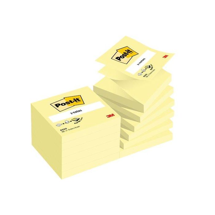 Notas Adhesivas Post-It 100H Z Notes 76X76 (R330) 12 unidades