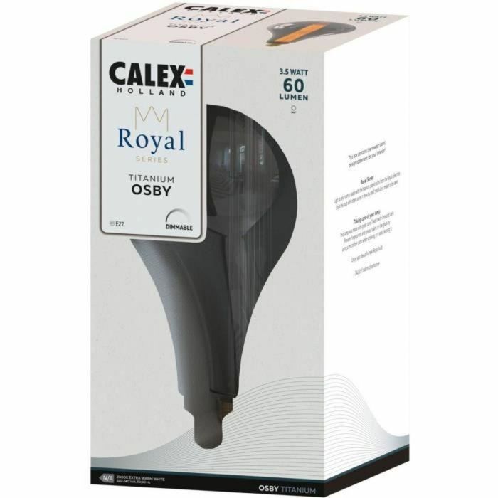 Bombilla LED E27 - CALEX - ROYAL OSBY - 3,5 W - 60 lm - 2000 K - Regulable - Titanio 2