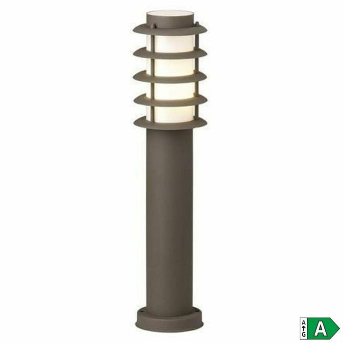 Brilliant Bolardo Pedestal Exterior Cilíndrico Metálico, Colección Oskar, 51cm Alto Marrón Brillante, Difusor Metacrilato Opalino, IP44 1 Brilliant Bolardo Pedestal Exterior Cilíndrico Metálico, Colección Oskar, 51cm Alto Marrón Brillante, Difusor Metacrilato Opalino, IP44 1