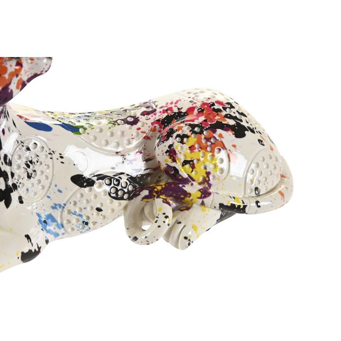 DKD Home Decor Figura Leopardo Resina Multicolor Blanco 23.5 x 9 x 12.5 cm (2 Unidades) 2