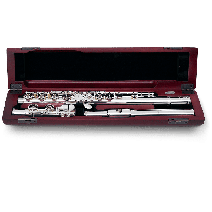 Pearl Flauta Travesera Desalineada 795RE Elegante con Cabeza, Cuerpo y Pie de Plata 925, Mecanismo Plateado y Platos Abiertos 2