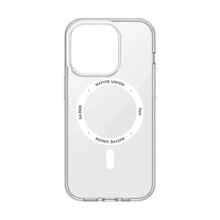 Native Union (Re)Clear Case Transparente para iPhone 15 Pro Max, MagSafe, 100% Reciclada, Anti-Amarilleo, Protección Caídas