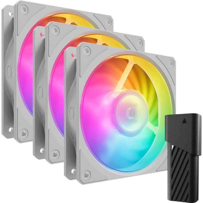Cooler Master MFZ-M2DW-243P2-R1 Mobius 120P ARGB Ventilador 120mm PWM Refrigerador Aire Blanco