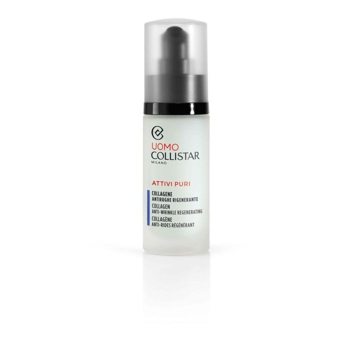 Collistar UOMO ATTIVI PURI Tratamiento Facial Colágeno, Vitamina E, Malaquita 30 ml – Mejora Elasticidad y Arrugas