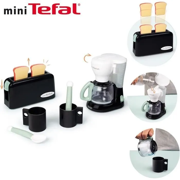 Smoby Desayuno Tefal Tostadora Cafetera Tazas Cucharas Juguete Cocina Infantil A Partir de 3 Años 1