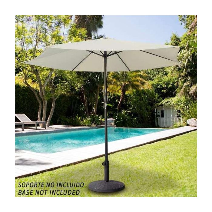 Parasol de terraza redondo 300 cm con chimenea y mástil de aluminio 4,8 cm aktive 3 Parasol de terraza redondo 300 cm con chimenea y mástil de aluminio 4,8 cm aktive 3