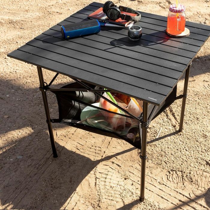 Mesa de Camping Plegable con Cesta y Funda Folble InnovaGoods 5