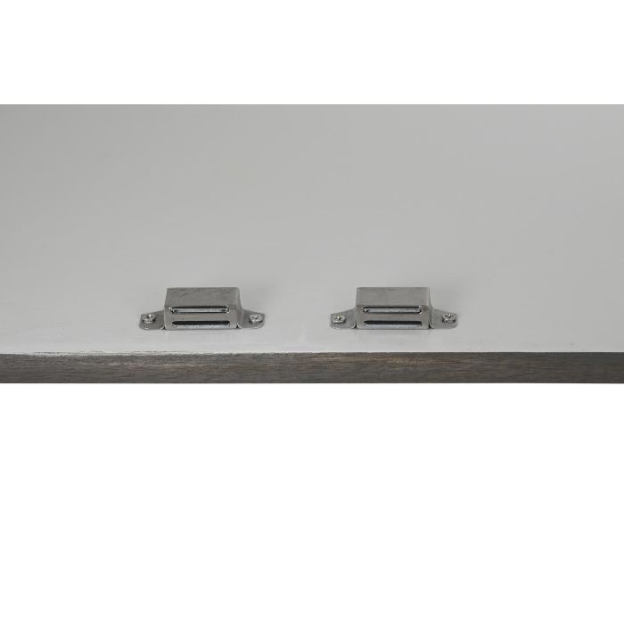 DKD Home Decor Aparador Moderno Colección Cruz Rombo Blanco Dorado de Mango y Latón Hecho a Mano, 2 Puertas, 2 Estantes, 93x41x114 cm 5