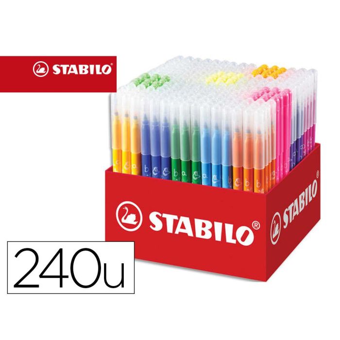 Lapices De Colores Stabilo Trio Az School Pack De 240 Unidades Surtidas 20 Colores